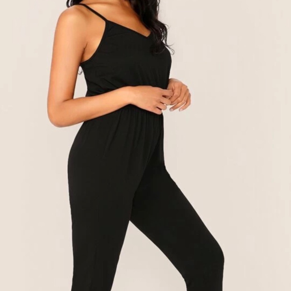 Black V-Neck Jumpsuit